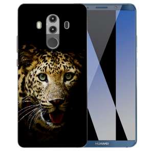 Schutzhülle Huawei Mate 10 Pro Silikon TPU mit Leopard Namen Bilddruck