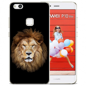 Silikon Schutzhülle TPU für Huawei P10 Lite mit Löwe Bilddruck
