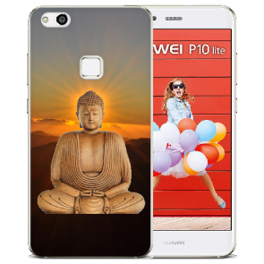 Huawei P10 Lite Silikon Schutzhülle TPU mit Bilddruck Frieden buddha