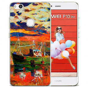 Huawei P10 Lite Silikon Schutzhülle TPU mit Bilddruck Gemälde