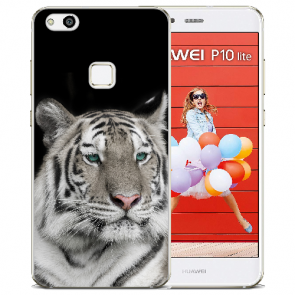 Silikon Schutzhülle TPU Case für Huawei P10 Lite mit Tiger Bilddruck