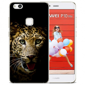 Silikon Schutzhülle TPU für Huawei P10 Lite mit Leopard Bilddruck