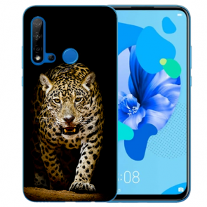 Huawei P20 Lite 2019 Silikon TPU mit Bilddruck Leopard beim Jagd