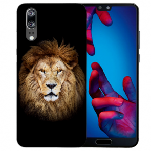 Huawei P20 Silikon Case TPU Hülle mit LöwenKopf Bild Druck 