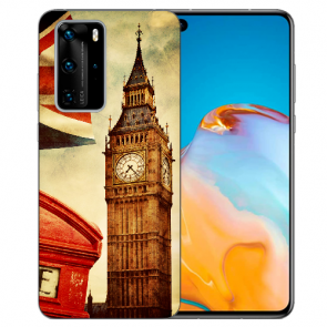 Silikon TPU Hülle für Huawei P40 mit Big Ben London Bilddruck 