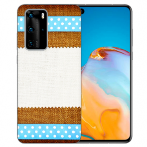 Huawei P40 Silikon TPU Handy Hülle mit Bilddruck Muster Case