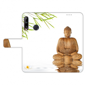 Huawei Y9 (2019) Handy Hülle Tasche mit Fotodruck Frieden buddha