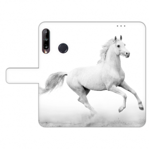 Huawei Y9 (2019) Handy Hülle Tasche mit Pferd Bilddruck Etui