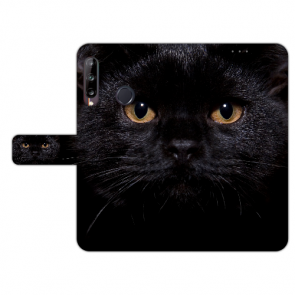 Schutzhülle Handy Hülle für Huawei Y9 (2019) mit Schwarz Katze Bilddruck 