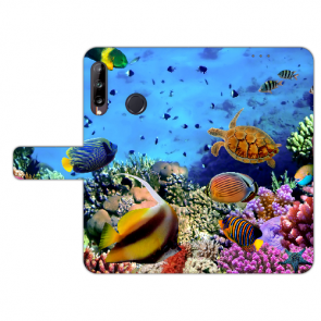 Handy Tasche für Huawei Y9 (2019) mit Fotodruck Aquarium Schildkröten 