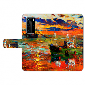 Handy Hülle Tasche mit Gemälde Bilddruck für Huawei P40 Etui