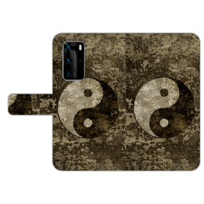 Handy Hülle Tasche mit Yin Yang Bilddruck für Huawei P40 Etui
