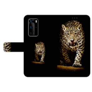 Huawei P40 Pro Schutzhülle Handy Hülle mit Bilddruck Leopard beim Jagd 