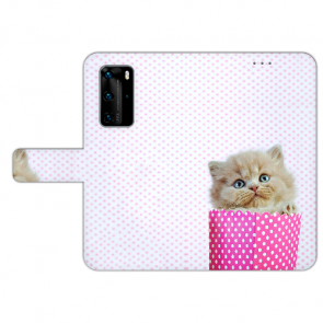 Huawei P40 Schutzhülle Handy Hülle mit Kätzchen Baby Fotodruck 