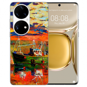 Huawei P50 Schutzhülle Silikon TPU Handy Hülle mit Fotodruck Gemälde
