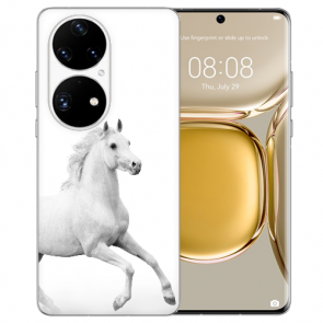 Schutzhülle Silikon TPU Handy Hülle mit Bilddruck Pferd für Huawei P50 