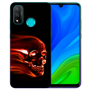 Huawei P Smart 2020 TPU Hülle mit Fotodruck Totenschädel Etui