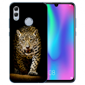 Huawei Honor 10 Lite Silikon TPU Case mit Bilddruck Leopard beim Jagd