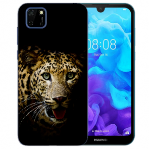 Huawei Y5P (2020) TPU Hülle mit Fotodruck Leopard Etui