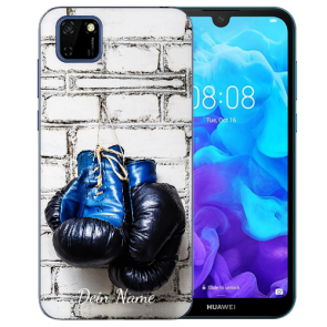 Huawei Y5P (2020) TPU Hülle mit Fotodruck Boxhandschuhe Etui