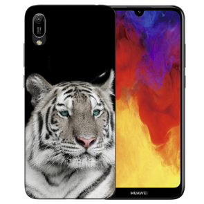 Huawei Y6 (2019) Silikon TPU Schutzhülle mit Tiger Namen Bilddruck