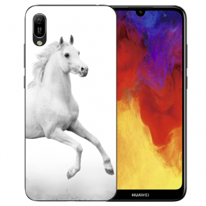Huawei Y6 (2019) Silikon TPU Schutzhülle mit Pferd Namen Bilddruck