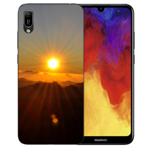 Huawei Y5 (2019) Silikon TPU Handy Hülle mit Bilddruck Sonnenaufgang