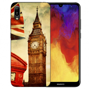 Huawei Y6 (2019) Silikon TPU Hülle mit Big Ben London Bilddruck 