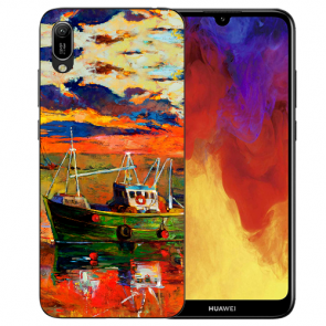 Huawei Y5 (2019) Silikon TPU Handy Hülle mit Bilddruck Gemälde
