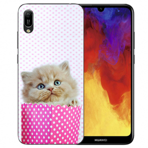 Huawei Y5 (2019) Silikon TPU Hülle mit Bilddruck Kätzchen Baby 