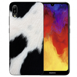 Huawei Y6 (2019) Silikon TPU Schutzhülle mit Kuhmuster Bilddruck Case