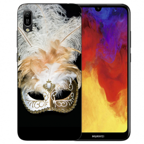 Huawei Y5 (2019) Silikon TPU Handy Hülle mit Bilddruck Venedig Maske