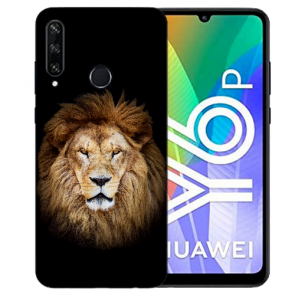Huawei Y6P (2020) TPU Hülle mit Fotodruck Löwenkopf Etui