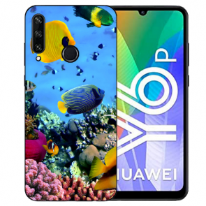 Huawei Y6P (2020) TPU Hülle mit Fotodruck Korallenfische Etui