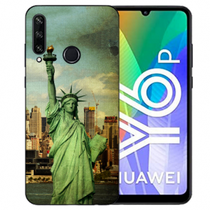 Huawei Y6P (2020) TPU Hülle mit Fotodruck Freiheitsstatue Etui