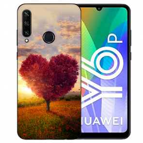 Huawei Y6P (2020) TPU Hülle mit Fotodruck Herzbaum Etui