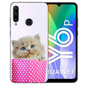Huawei Y6P (2020) TPU Hülle mit Fotodruck Kätzchen Baby Etui