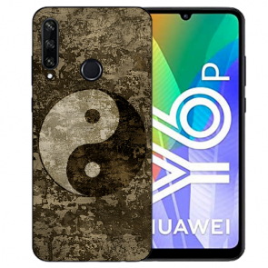 Huawei Y6P (2020) TPU Hülle mit Fotodruck Yin Yang Etui