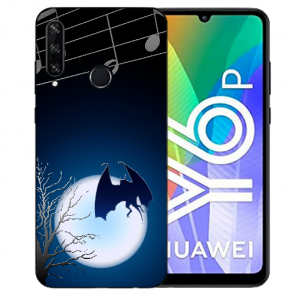 Huawei Y6P (2020) TPU Hülle mit Fotodruck Fledermaus-mond Etui