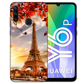 Huawei Y6P (2020) TPU Hülle mit Fotodruck Eiffelturm Etui