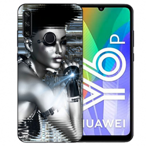 Huawei Y6P (2020) TPU Hülle mit Fotodruck Robot Girl Etui