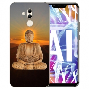 Huawei Mate 20 Lite Silikon TPU Hülle mit Bilddruck Frieden buddha