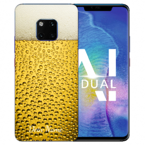 Huawei Mate 20 Pro Silikon TPU Schutzhülle mit Bier Foto Druck 