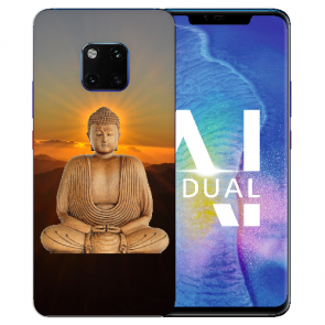 Huawei Mate 20 Pro Silikon TPU Hülle mit Frieden buddha Bilddruck 