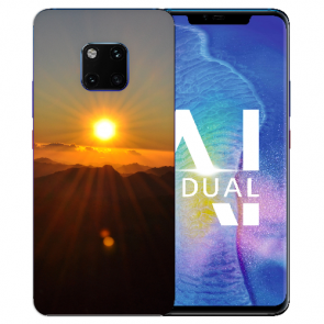 Huawei Mate 20 Pro Silikon TPU Hülle mit Bilddruck Sonnenaufgang