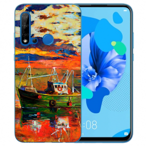 Silikon TPU Hülle mit Bilddruck Gemälde für Huawei P20 Lite 2019 Etui