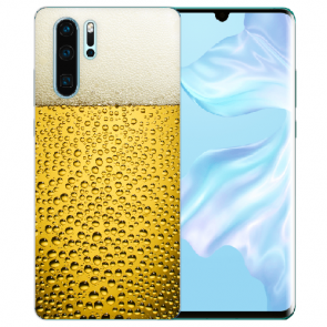 Huawei P30 Pro Silikon TPU Schutzhülle mit Bilddruck Bier Etui