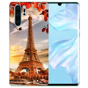Huawei P30 Pro Silikon TPU Schutzhülle mit Bilddruck Eiffelturm