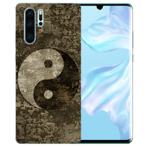 Huawei P30 Pro Silikon TPU Hülle mit Bilddruck Yin Yang Tasche