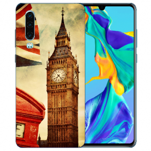 Huawei P30 Silikon TPU Handy Schutzhülle mit Bilddruck Big Ben London